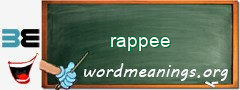 WordMeaning blackboard for rappee